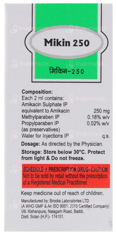Mikin 250 MG Injection 2 ML